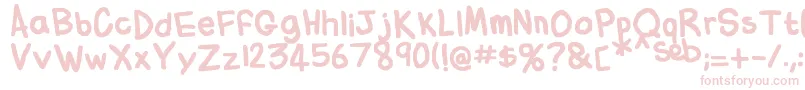 フォントFlabbyBumsHandwriting – 白い背景にピンクのフォント