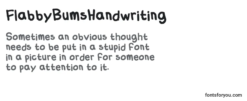 FlabbyBumsHandwriting Font