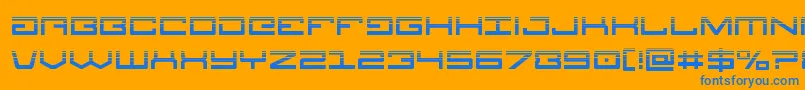 Legionhalf Font – Blue Fonts on Orange Background