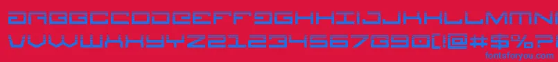 Legionhalf Font – Blue Fonts on Red Background