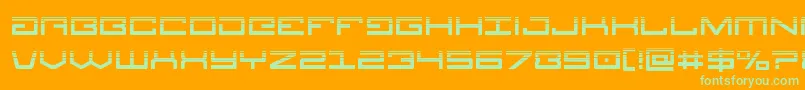 Legionhalf Font – Green Fonts on Orange Background