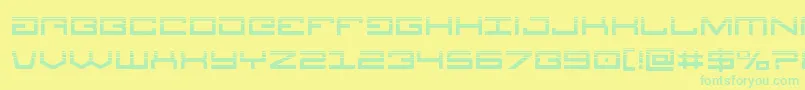 Legionhalf Font – Green Fonts on Yellow Background