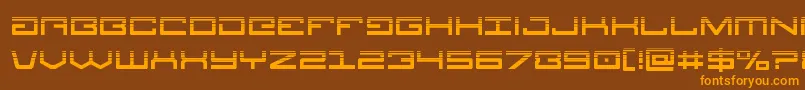 Legionhalf Font – Orange Fonts on Brown Background
