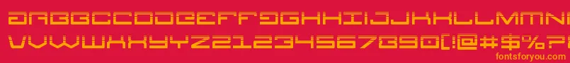 Legionhalf Font – Orange Fonts on Red Background