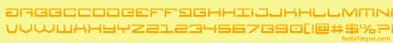 Legionhalf Font – Orange Fonts on Yellow Background