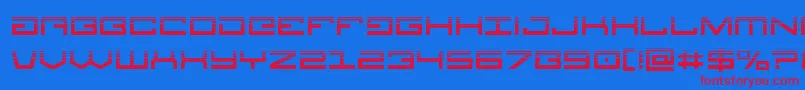 Legionhalf Font – Red Fonts on Blue Background