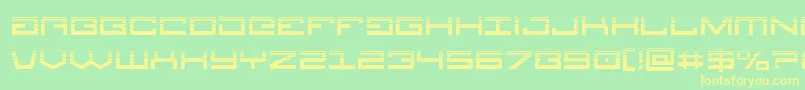 Legionhalf Font – Yellow Fonts on Green Background
