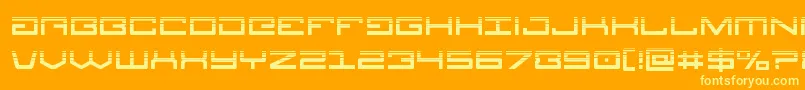 Legionhalf Font – Yellow Fonts on Orange Background