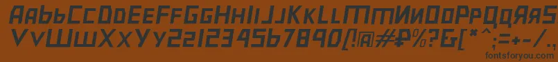 Шрифт Bolshevikulobl – чёрные шрифты на коричневом фоне