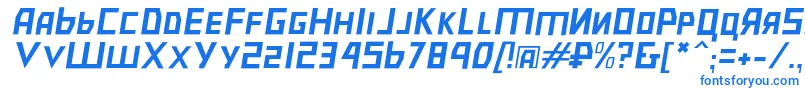 フォントBolshevikulobl – 白い背景に青い文字