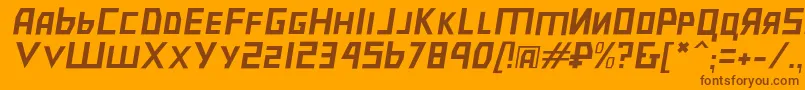 Bolshevikulobl Font – Brown Fonts on Orange Background