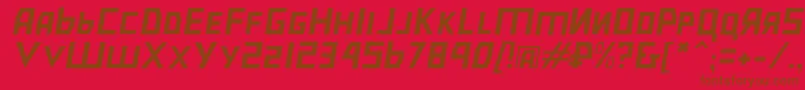 Bolshevikulobl Font – Brown Fonts on Red Background