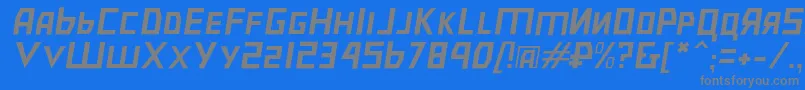 Bolshevikuloblフォントについての詳細 フォントBolshevikulobl – 青い背景に灰色の文字