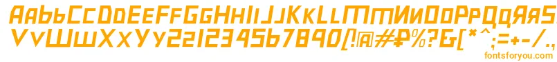 Bolshevikulobl-Schriftart – Orangefarbene Schriften