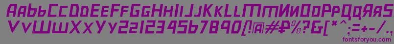 Bolshevikulobl Font – Purple Fonts on Gray Background