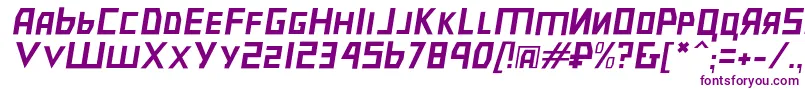 フォントBolshevikulobl – 紫色のフォント