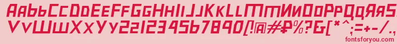 Шрифт Bolshevikulobl – красные шрифты на розовом фоне