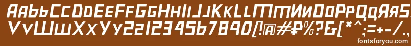 Шрифт Bolshevikulobl – белые шрифты на коричневом фоне