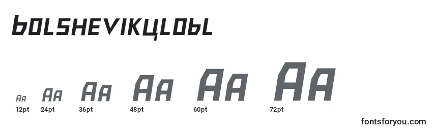 Размеры шрифта Bolshevikulobl