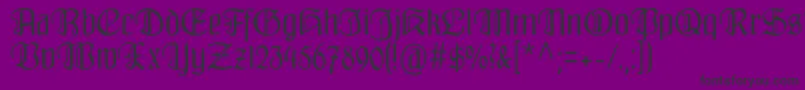 Fraenkisch Font – Black Fonts on Purple Background