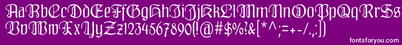 Fraenkisch Font – White Fonts on Purple Background