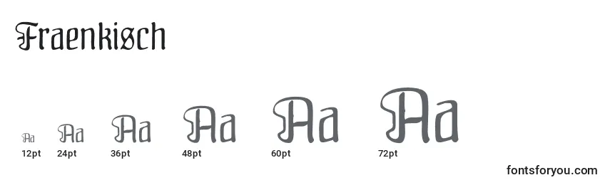 Fraenkisch Font Sizes
