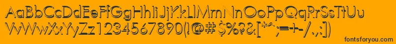 FuturisvolumecYrillic Font – Black Fonts on Orange Background