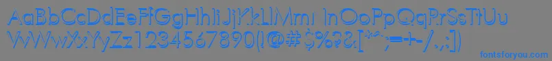 Police FuturisvolumecYrillic – polices bleues sur fond gris