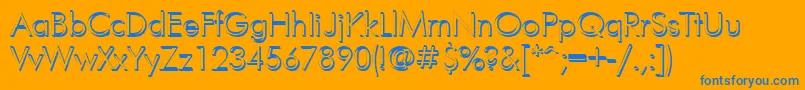 FuturisvolumecYrillic Font – Blue Fonts on Orange Background