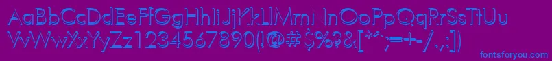 Шрифт FuturisvolumecYrillic – синие шрифты на фиолетовом фоне
