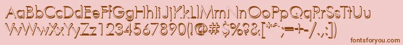 FuturisvolumecYrillic Font – Brown Fonts on Pink Background