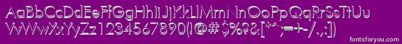 フォントFuturisvolumecYrillic – 紫の背景に緑のフォント