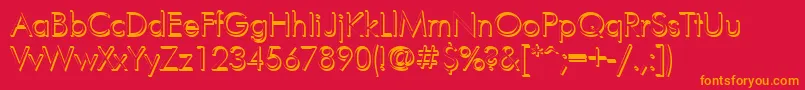 FuturisvolumecYrillic Font – Orange Fonts on Red Background