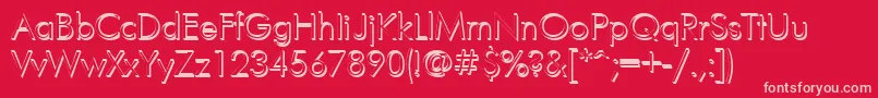 フォントFuturisvolumecYrillic – 赤い背景にピンクのフォント