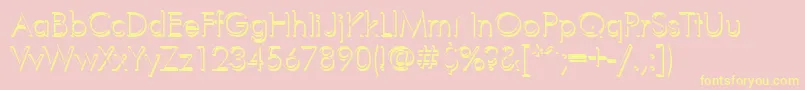 FuturisvolumecYrillic Font – Yellow Fonts on Pink Background