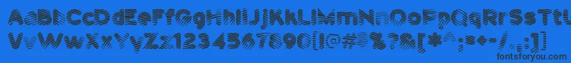 Pantspatrol Font – Black Fonts on Blue Background