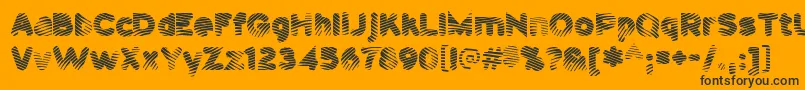 Pantspatrol Font – Black Fonts on Orange Background