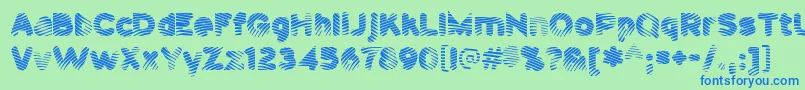 Pantspatrol Font – Blue Fonts on Green Background