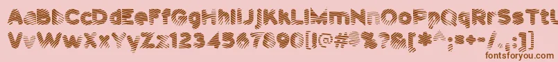 Pantspatrol Font – Brown Fonts on Pink Background