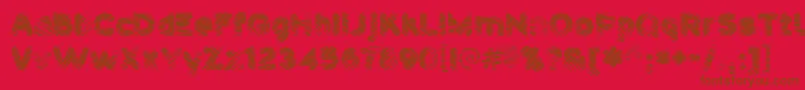 Pantspatrol Font – Brown Fonts on Red Background