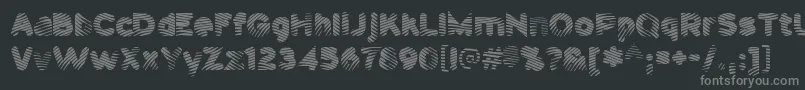 Pantspatrol Font – Gray Fonts on Black Background