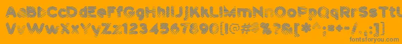 Fonte Pantspatrol – fontes cinzas em um fundo laranja