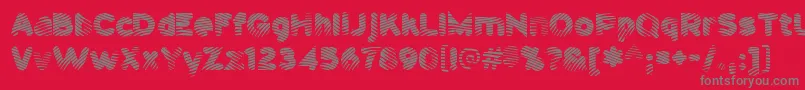 Pantspatrol Font – Gray Fonts on Red Background