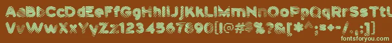 Pantspatrol Font – Green Fonts on Brown Background