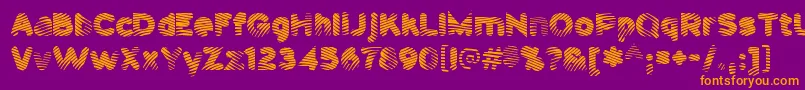 Pantspatrol Font – Orange Fonts on Purple Background