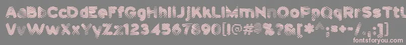 フォントPantspatrol – 灰色の背景にピンクのフォント