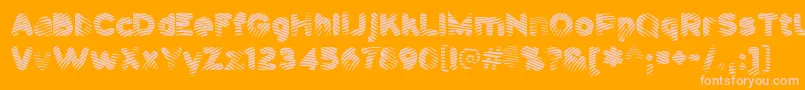 Pantspatrol Font – Pink Fonts on Orange Background