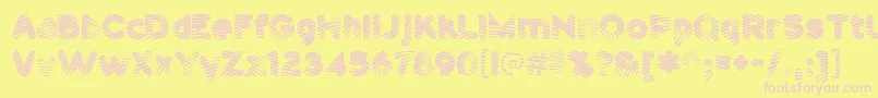 Pantspatrol Font – Pink Fonts on Yellow Background