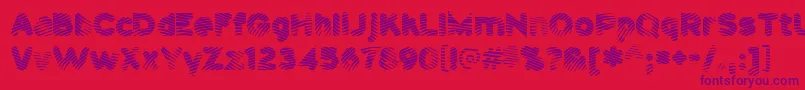 Pantspatrol Font – Purple Fonts on Red Background