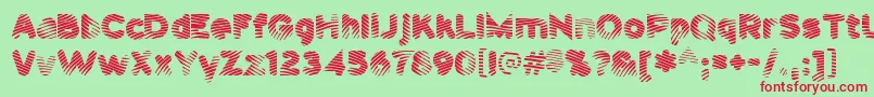 Pantspatrol Font – Red Fonts on Green Background